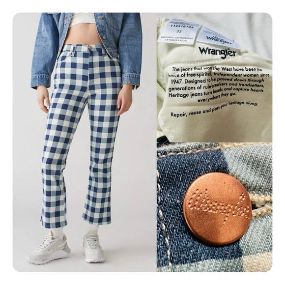 ★ NWT Wrangler Wrock 672 High-Rise Kick Flare Jeans Crop Jeans ★ - Picture 11 of 17